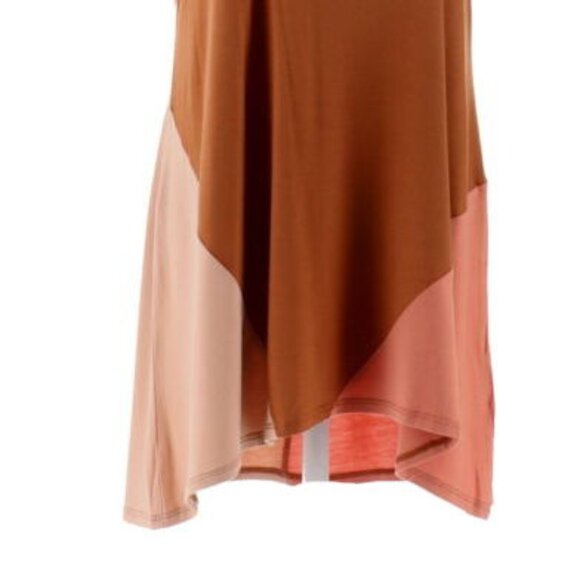 NEW NWOT LOGO Layers Lori Goldstein Color Block Knit Tank Tunic Top Sienna XXS - Picture 7 of 16